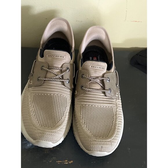 Skechers Mens Slip-Ins with Air-Cooled Memory Foam Sneakers Size 9.5 Beige - Picture 4 of 8